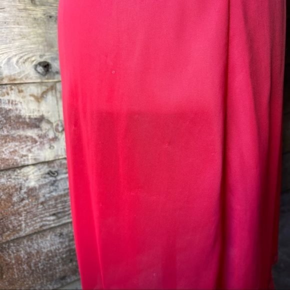 Vintage 60s Nylon Red Slip with Sheer Ruching and Lace Detailing Size 36 Medium - Picture 10 of 13